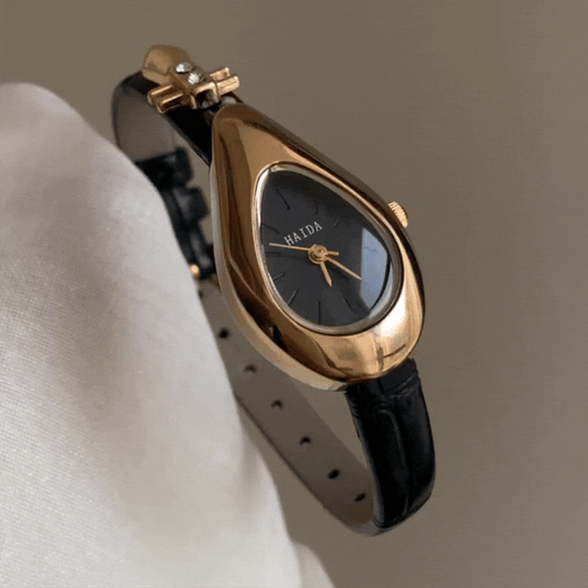 Pipa-Inspired Dial Timepiece: Elegant Leather Watch